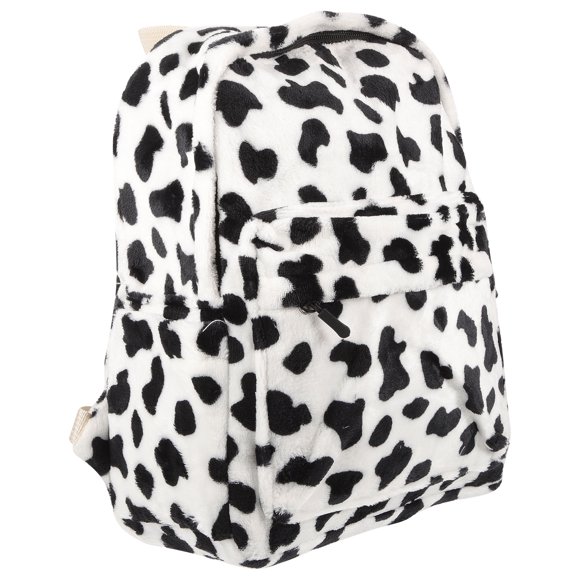 1 mochila de almacenamiento con adorables estampados de vaca, mochila de compras, mochila escolar de peluche
