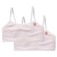 thumbnail image 2 of Training Bras for Big Girls 8-14 Years Racerback Seamless Teens Padding Bra 2 Packs Pink 10-11 Years, 2 of 6