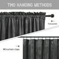 thumbnail image 3 of Velvet Curtains with Rod Pocket for Outdoor Curtains, Thermal Insulated Super Soft Privacy Noise Reducing Light Filtering Velvet Drapes, 4 Panels, 3 of 8