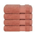 thumbnail image 3 of Cotton Paradise 100% Cotton 4 Piece Washcloths, Soft Absorbent Small Hand Face Towels Wash Rags for Body, Coral, 3 of 6