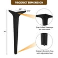 thumbnail image 6 of allforwood Spade Dining Table Leg Modern and Minimalist Metal Legs for DIY Table Projects (Set of 4)., 6 of 8