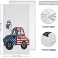 thumbnail image 2 of USA Flag Pug Hand Towels, Dog American Car Kitchen Towel Ultra Soft and Absorbent,Decorative Fingertip Face Towel for Bathroom Hotel, 2 PCS, 28.3"x 14.4", 2 of 5