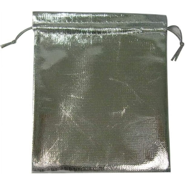 200 bolsitas rectangulares de organza plateada con cordón, ideales para dulces, joyas, regalos de fiesta, bodas o Navidad (5 x 7 cm).