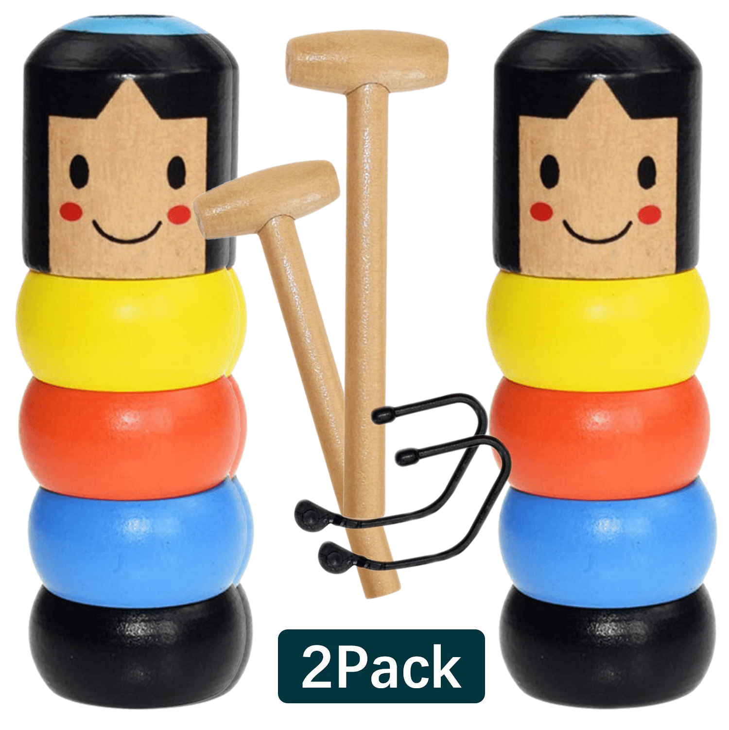 UNBREAKABLE WOODEN MAN MAGIC TOY For KIDS GIFTS NEW R2D8 