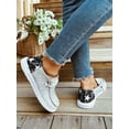 thumbnail image 5 of Women‘s Comfortable Flat Slip-On Solid Color Large Size Holiday Style Sneakers For Casual Sport Style, 5 of 7