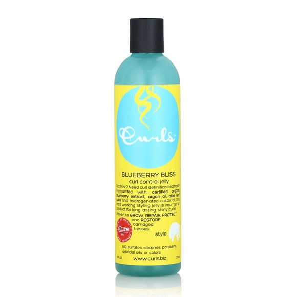 Curls Blueberry Bliss Control Jelly - 8 oz, Define & Defrizz, Wash and Go's, Twist Outs & Braid Outs, for Wavy, Curly, and Coily Hair Types C30
