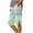 01-Cyan, variant on Women's Summer Printed Bermuda Shorts Loose Fit Straight Leg Side Button Slit Pocket Casual Beach Vacation Shorts