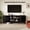 Black, variant on PYY 63-Inch Black TV Stand for TVs up to 70", Modern Entertainment Center Media Console with 4 Fluted Slatted Doors, Heavy Duty Wood TV Storage Cabinet for Living Room & Bedroom