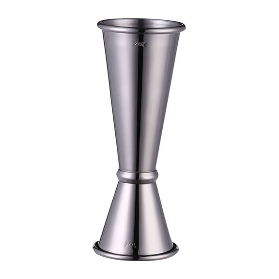 304 Stainless Steel Jigger, Double Sided Ounce Cup For Bartending, 1oz & 2oz Cocktail Measurer, Professional Bartender Tool(Black)