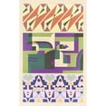 thumbnail image 2 of Mizuki Heitaro 13x18 Black Ornate Wood Framed Double Matted Museum Art Print Titled - Abstract Pattern Portfolio Pl.03 (1930), 2 of 5