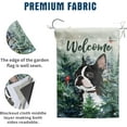 thumbnail image 3 of Welcome Winter Garden Flags Boston Terrier Garden Flag Cardinal Birds on Snowy Pine Tree Flag Dog Yard Flags for Outside 12x18 Double Sided Christmas Decorative Lawn Flags, 3 of 7
