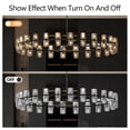 thumbnail image 3 of Holaki 48 Inches Luxury Chandeliers Crystal Living Room Decorative Lights Simple Modern Dining Room LED Lighting,for Home Decor, Includes 48*G4 Bulbs, 3 of 8