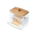 thumbnail image 6 of Cotton Swab Box Transparent Q-tip Storage Acrylic Container Bin Makeup Organizer, 6 of 8