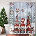 thumbnail image 4 of Shower Curtains Sets for Bathroom Decor Christmas Winter Dwarf Reindeer Tree Waterproof Bathroom Curtain with Hooks, Farm Snowy Scene Forest for Bathroom Decor,36x72IN, 4 of 9