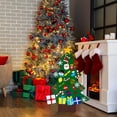 thumbnail image 4 of DIY Felt Christmas Tree Set for Toddlers, Door Wall Hanging Xmas Gifts Christmas Decorations Indoor, 3.6FT Family 3D Fake Xmas Tree Decor with 23 pcs Detachable Ornaments, 4 of 8