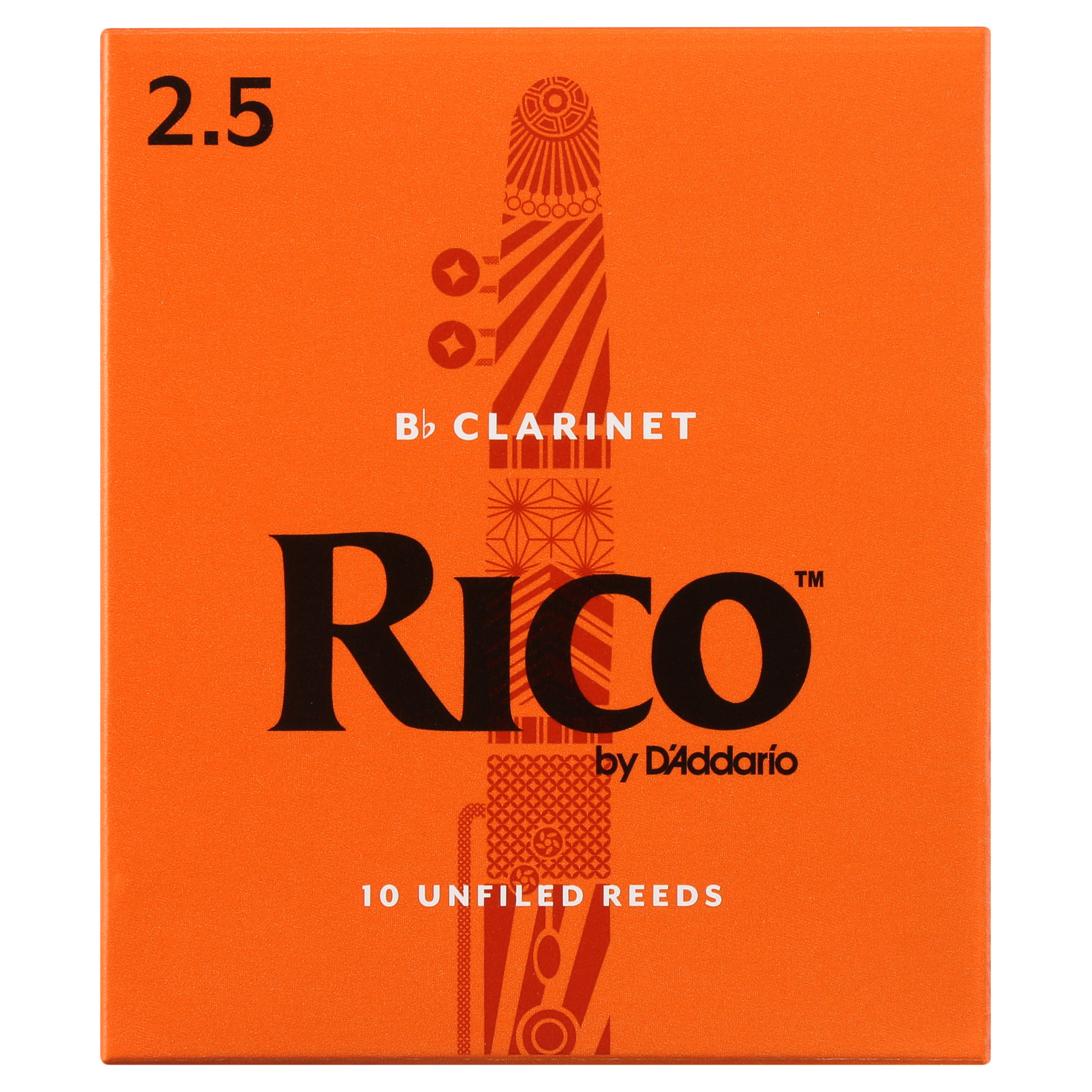 10-pack Strength Medium RCC10MD D’Addario Woodwinds La Voz Bb Clarinet Reeds 