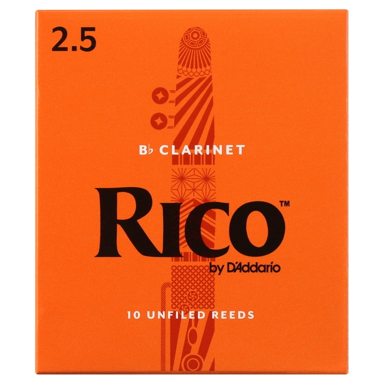 Rico by D'Addario, Clarinet Reeds, Strength 2.5, 10-pack - Walmart.com