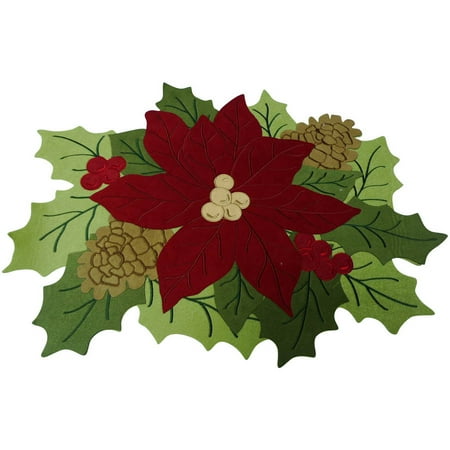 better homes and gardens poinsettia placemat set of 6 better homes and gardens poinsettia placemat set of 6