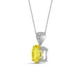 thumbnail image 4 of JewelersClub Silver Necklaces for Women –Silver Necklace for Women .925 Sterling Silver – Yellow Sapphire Necklace Centerpiece, White Diamond Accents – Hypoallergenic Pendant, 4 of 4