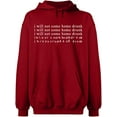 thumbnail image 2 of OXI Hoodie Sweatshirt - Basic Casual Hoodie for Men's and Women Fleece Hoodie Long Sleeve - Antiquee Cherry Small, 2 of 3