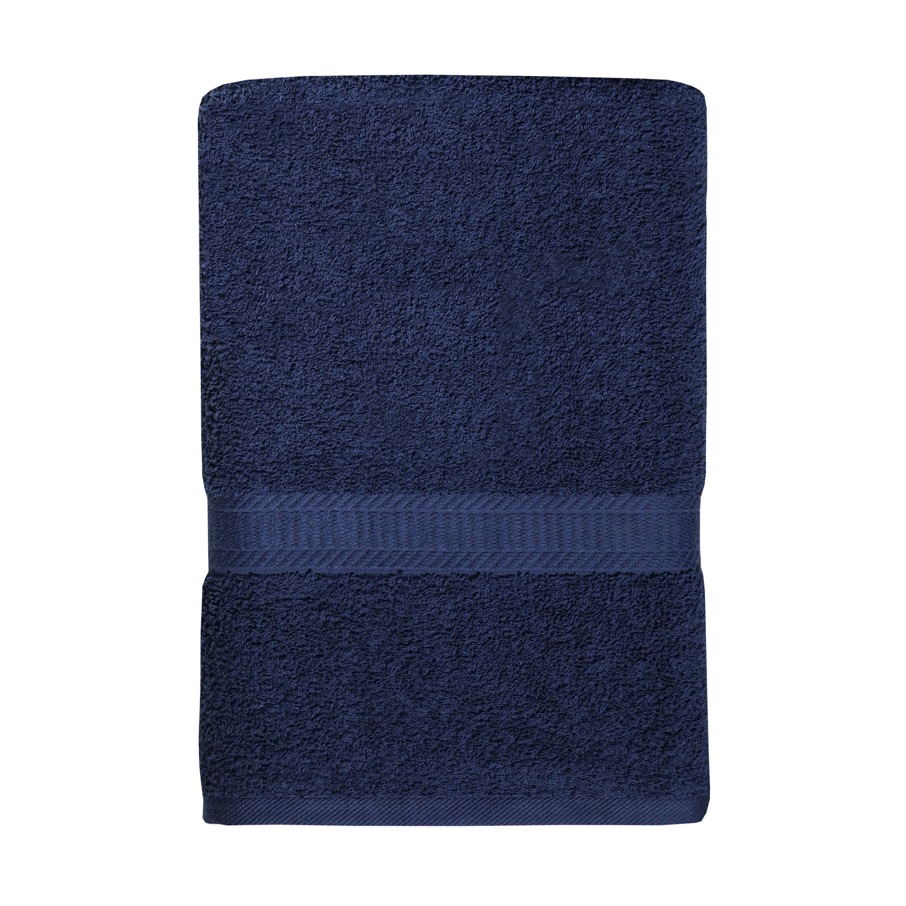 (2 pack) Mainstays Basic Bath Towel, Soft 100%  Cotton and Highly Absorbent Bath Towel, Navy
