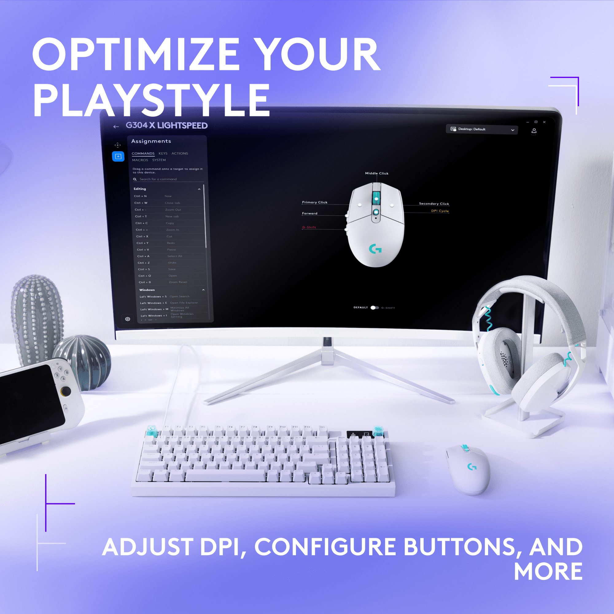 Logitech G304X Wireless Gaming Mouse - White