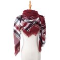 thumbnail image 2 of WTXUE scarf for women, Womens Warm Long Shawl Wraps Large Scarves Knit Tassel Plaid Scarf, Wine, 2 of 9