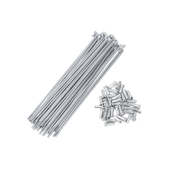 36 Set 13G Bicycle Spokes 154mm Bike Wheel Spokes 45 Steel Galvanized Silver Tone