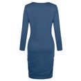 thumbnail image 4 of Joau Women's Maternity Bodycon Dress Side Ruched Long Sleeve Round Neck Dress Pregnancy Clothes for Casual Wear or Baby Shower, 4 of 4