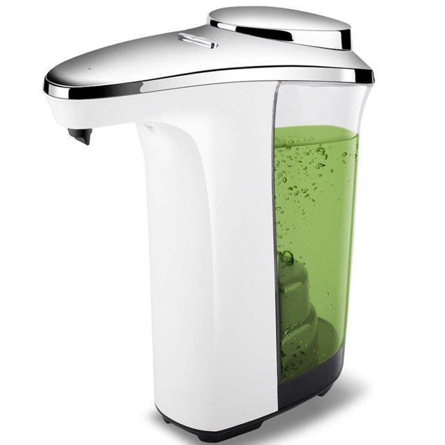 Automático Dispensador de Jabón Bomba de Sensor Compacta Control de Volumen de Dispensación de Jabón Ajustable Funcionamiento con Batería 17Oz / 500Ml para Cocina, Baño