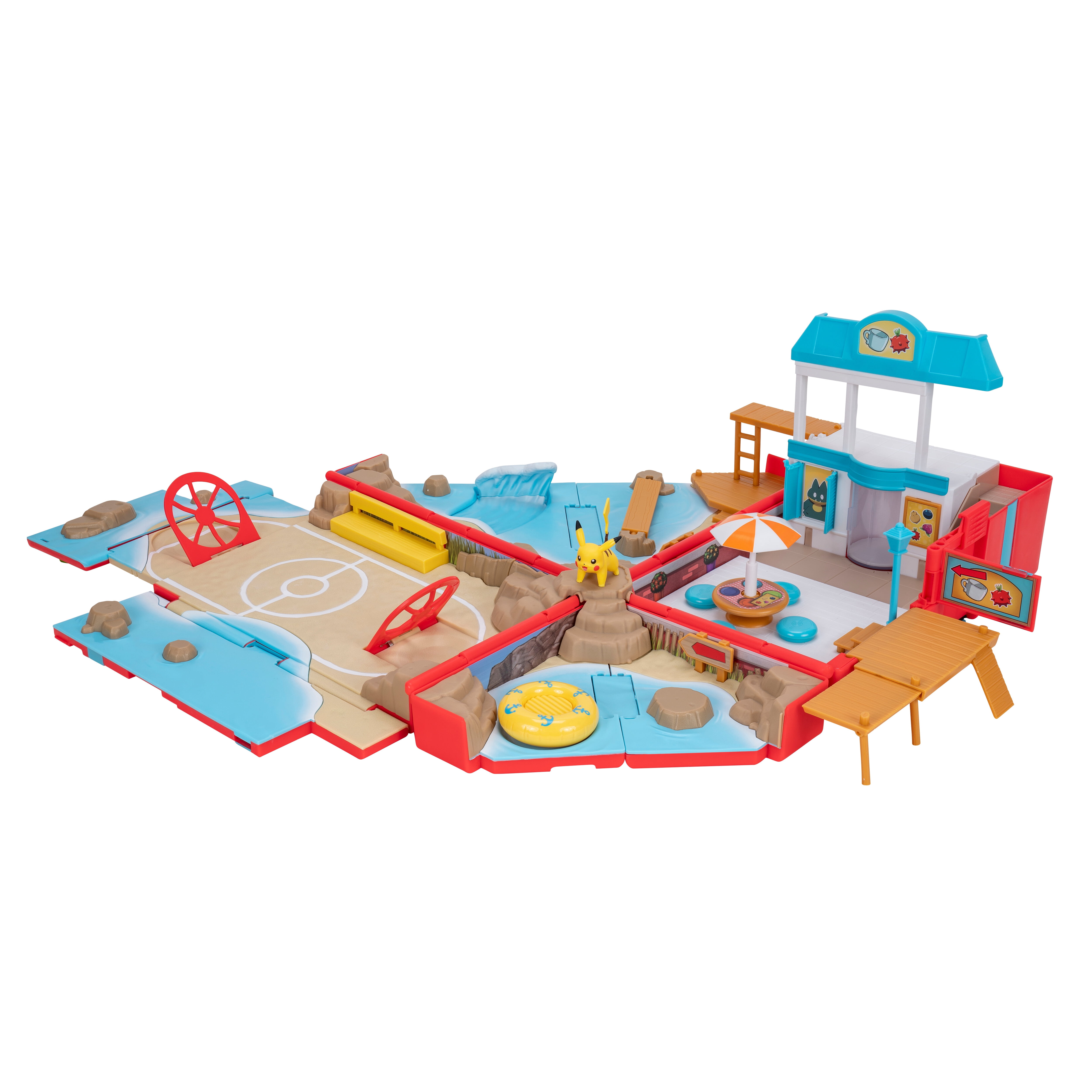 Pokemon Carry Case Beach Battle Playset with Pikachu Figure by Jazwares