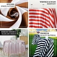 thumbnail image 2 of Efavormart 120" Black & White Stripe Satin Round Tablecloth Seamless Tablecloths For Wedding Party Event Decoration, 2 of 8