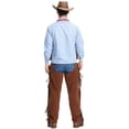 thumbnail image 7 of Celivon Cowboy Outfits For Men 5 Piece Hat+Scarf+Vest+Tshirt+Fringe Leg Warmer Set Vintage Texas Western Cowboy Themed Sets Casual Loungwear Dailywear, 7 of 7
