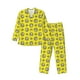 thumbnail image 1 of Balery White Popcorn Pijama para Hombre de Dos Piezas con Manga Larga, Conjunto de Dormir y Descanso Suave con Bolsillos-Small, 1 of 7