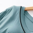 thumbnail image 3 of Nmnitkp Pajamas for Women Set,Womens Pajamas Soft Cotton Pjs Short Sleeve Lounge Sets Casual Two Piece Pjs With Pockets, 3 of 5