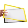 thumbnail image 4 of Unique Bargains 8"x12" Magnetic Display Frame A4 Adhesive Magnetic Sign Holder Yellow 5 Pack, 4 of 6