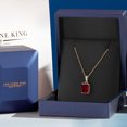 thumbnail image 5 of Gem Stone King 14K Yellow Gold Red Garnet Pendant Necklace | 2.61 Cttw | Gemstone January Birthstone | Octagon 9X7MM | Gold Necklace for Women | With 18 inch Gold Chain, 5 of 6