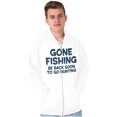 thumbnail image 4 of Funny Dad Gone Fishing Hunting Season Zip Hoodie Sweatshirt Men Brisco Brands S, 4 of 5