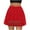 01 Red, variant on Women's Lace Trim Mini Skirt Low Rise Pleated Half Slip Skirt Layered Flowy Skirts Underskirt