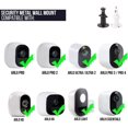 thumbnail image 4 of Soporte de pared de metal de seguridad ajustable para interiores y exteriores, paquete de 2 piezas Soporte de aluminio / Soporte universal para cámara de vigilancia Arlo Pro de 10 cm,, 4 of 7