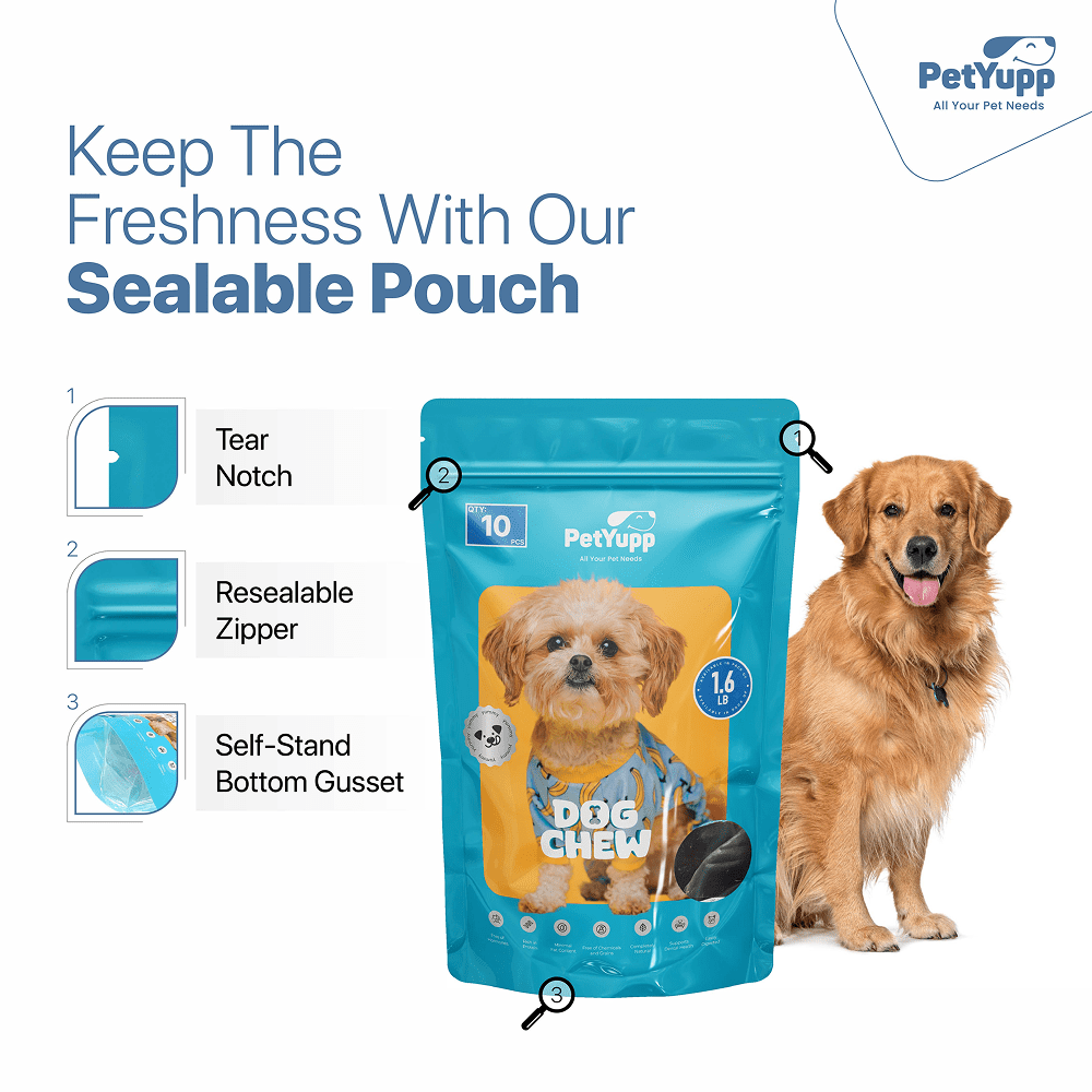 PetYupp Water Buffalo Hooves Dog Chew Treats 10 Count