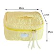 thumbnail image 2 of Quilted Flower Cosmetic Bag Cute Storage Bag Large Capacity Soft for Work (Blue), 2 of 6