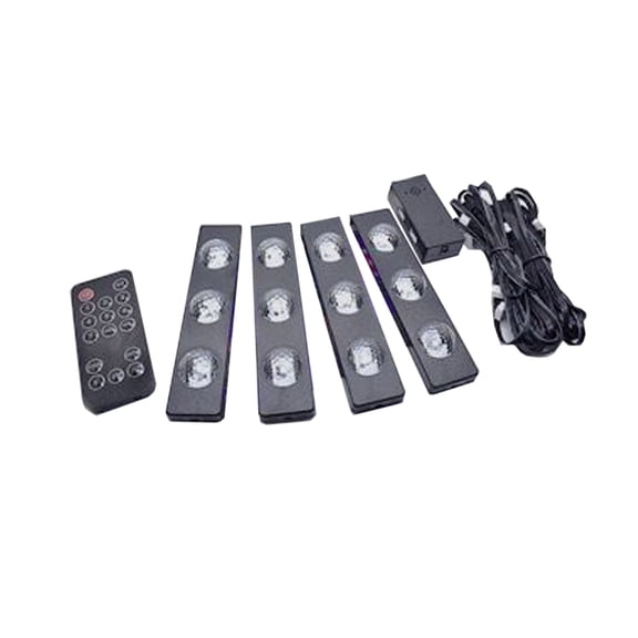 Wireless Car Ambient Lights with Remote Control,USB Rechargeable Interior LED Strip Kit,Multi-Color Mood Lighting for Dashboard Footwell Doors,Easy Installation Adhesive, Auto Accessories Decoration
