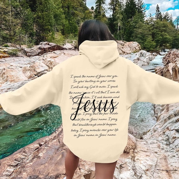 Women Hoodies Word Graphic Sweatshirts Vintage Hoodie Trendy Sweatshirts Preppy Clothes Long Sleeve Tops Durable for Daily