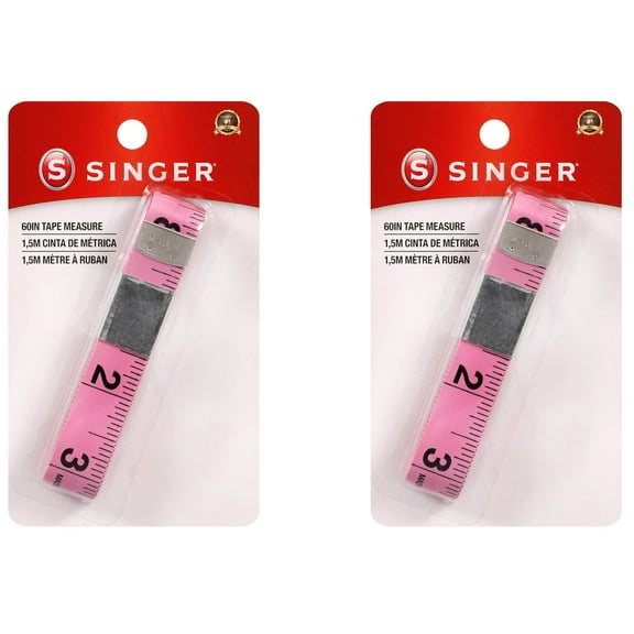 2-pack - Singer Vinyl Tape Measure, 60" Pink (00218)