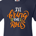 thumbnail image 4 of Inktastic Thanksgiving I'll Bring the Rolls in Orange Youth T-Shirt, 4 of 5