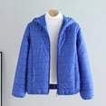thumbnail image 5 of comerut Fall Winter Women Jacket Thick Padded Warm Windproof Soft Zipper Closure Loose Cardigan Hooded Long Sleeve Lady Down Coat, 5 of 7
