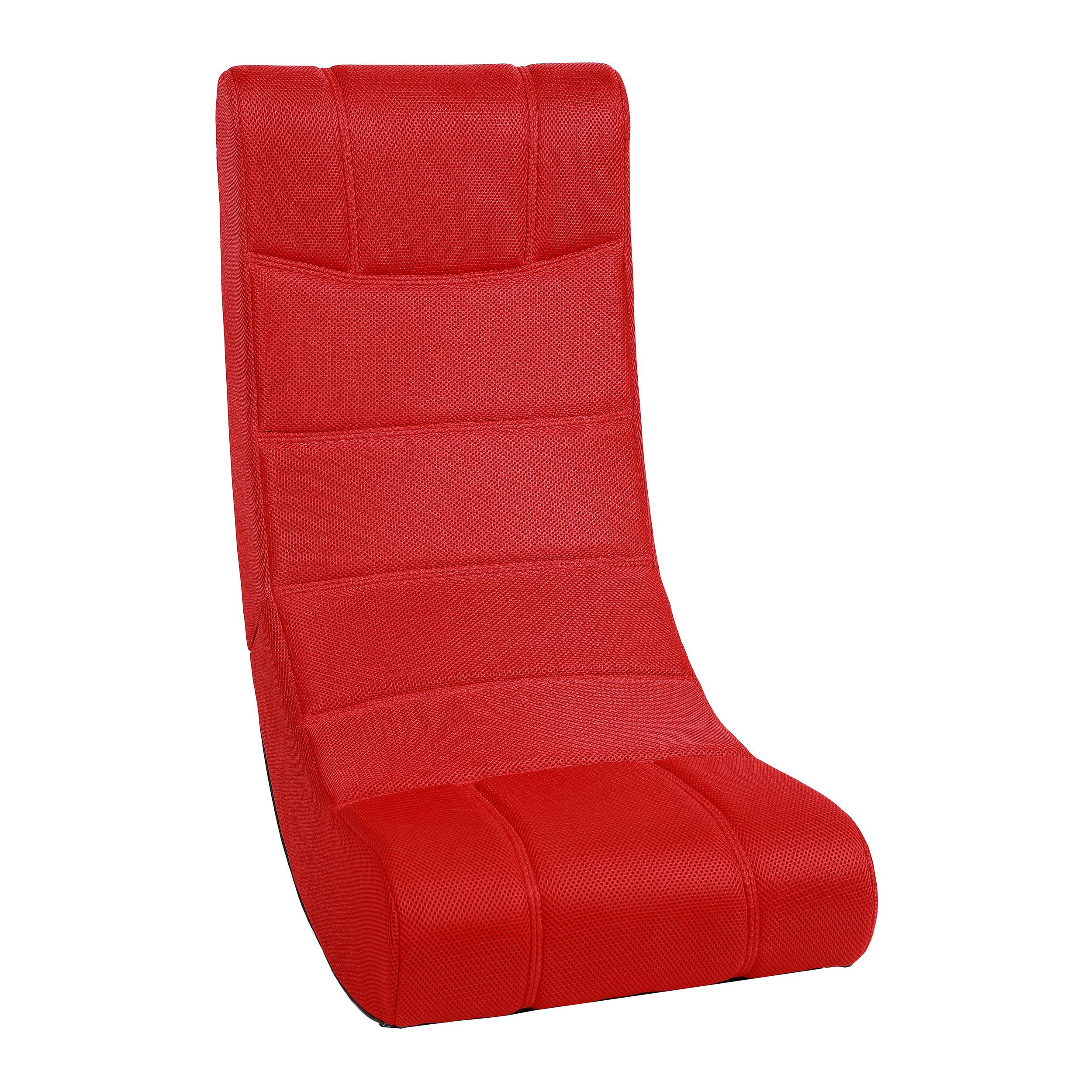 Harvil Ergonomic Video Gaming Floor Rocker Chair, Red