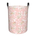 thumbnail image 1 of Balery Easter Bunny Cesta de ropa redonda con asas, impermeable, independiente, para ropa, juguetes, dormitorio y familia-Medium, 1 of 6