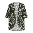 thumbnail image 5 of Nrmvnmi Women Open Front Lightweight Cardigan Summer Puff Sleeve Cardigans Fashion Floral Printed Kimono Cardigan Casual Loose Fit Cover Up Blouse Tops, 5 of 5